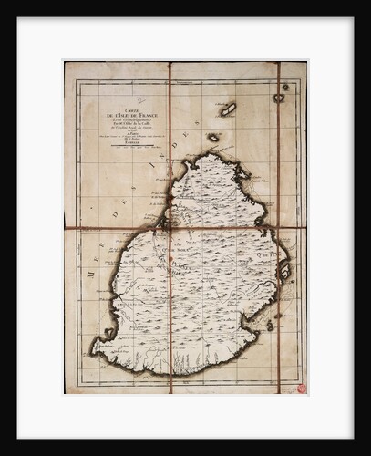 Carte de l'Isle de France levee geometriquement par Mr. l'Abbe de la Caille, de l'Academie Royale des Sciences, en 1753 by Ll'Abbe de la Caille