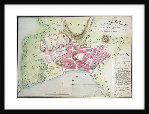 Plan of Jacmel town with fortifications by Sorrel