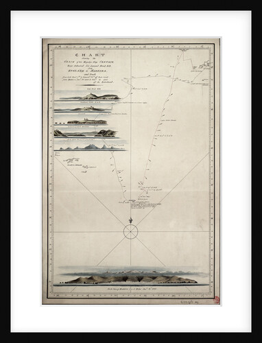 Chart showing the track of His Majesty's ship 'Centaur' (1797) from England to Madeira and back by Anonymous