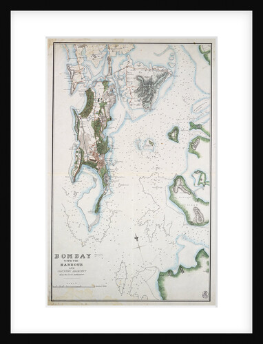 Map of Bombay with the harbour and country adjacent, also shown Arabian Sea and Persian Gulf by unknown