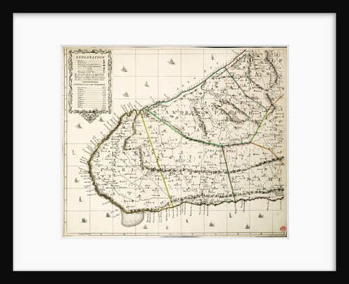 A new & exact map of the island of Barbados in America according to survey made in the years 1717 to 1721 by William Mayo. by William Mayo