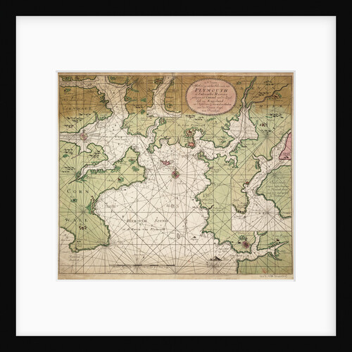 Chart of Plymouth Sound, from Greenville Collins's 1693 chart of the English Channel by Gerard van Keulen