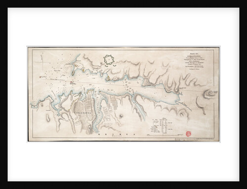 Black Sea Sebastopol from a Russian Survey of 1836 by John Arrowsmith