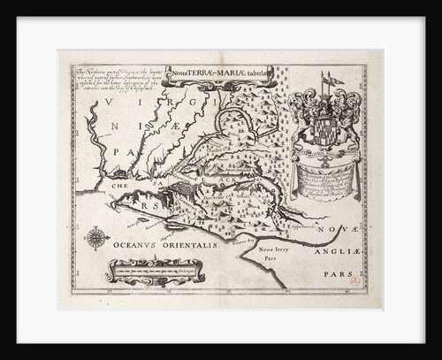 Map of Nova Terrae-Mariae tabula by John Ogilby