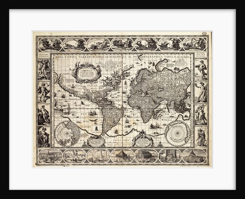 Mercator map of the world, 1606 by W.J. Blaeu
