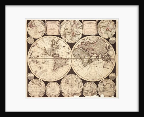 Planisphaerium terrestre sive terrarum orbis by Carel Allard