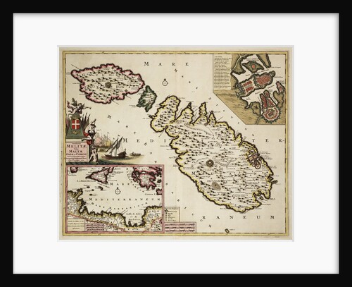 Map of Malta, Gozo and Comino by Frederik de Wit
