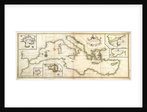 Chart of the Mediterranean, 1730 by Charles Price