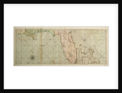 Map of Florida, 1775 by Thomas Jefferys