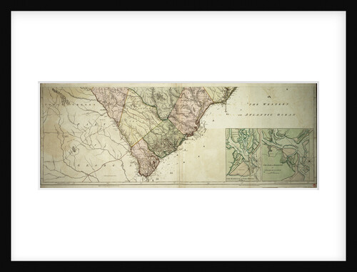 Map of North and South Carolina by Sayer & Bennett