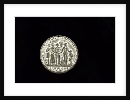 Medal commemorating the 'Emancipation in the West Indies' by Thomas Halliday
