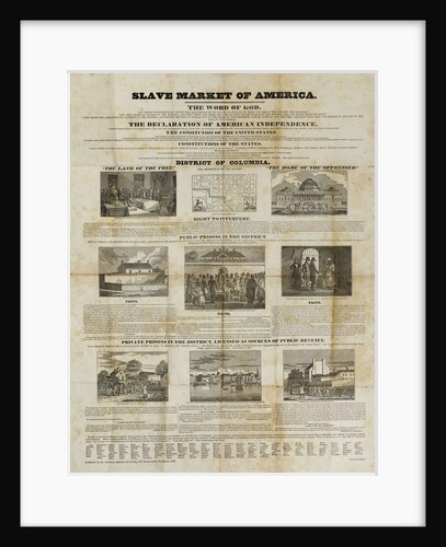 'Slave Market of America' anti-slavery broadside by American Anti-Slavery Society