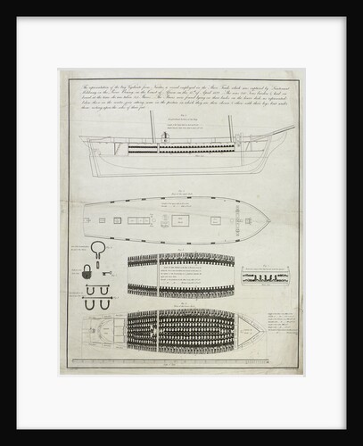 Plan of slave ship 'Vigilante' by J. Hawksworth