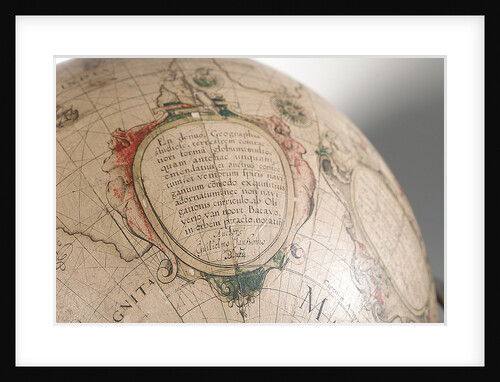 Cartouche in southern continent by Willem Jansz Blaeu