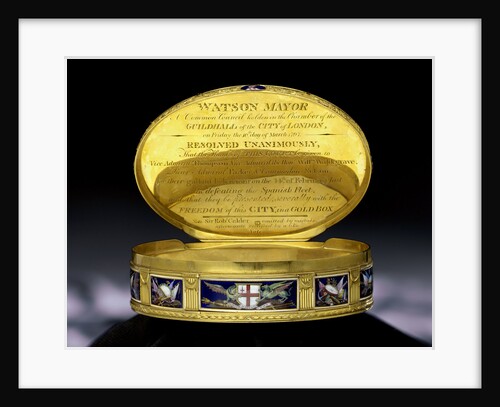 City of London Freedom box presented to Vice-Admiral Charles Thompson (1740?-1799) for his services as second-in-command at the Battle off Cape St Vincent 14 February 1797 by James Morisset
