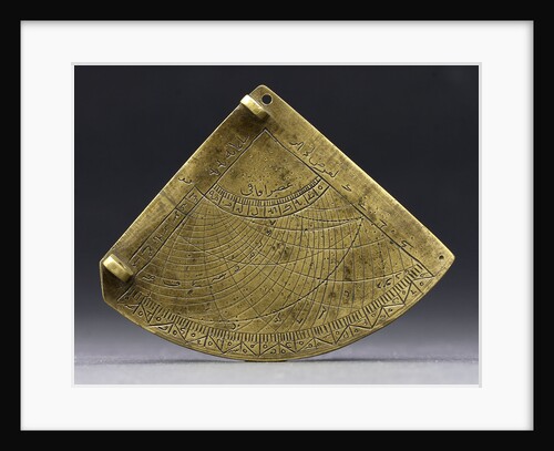 Obverse of astrolabe quadrant by unknown