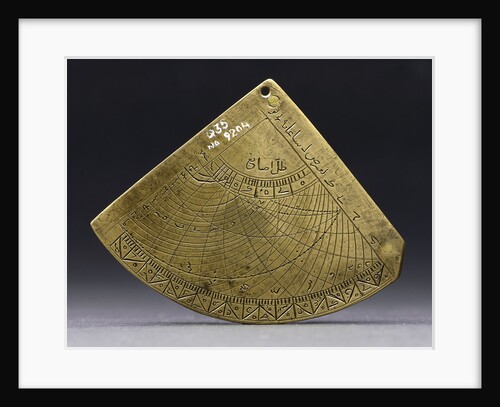 Reverse of astrolabe quadrant by unknown