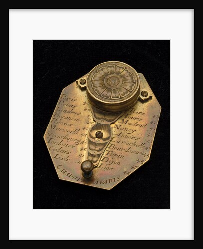 Butterfield dial for latitudes 35˚-60˚ north, reverse by Chapotot