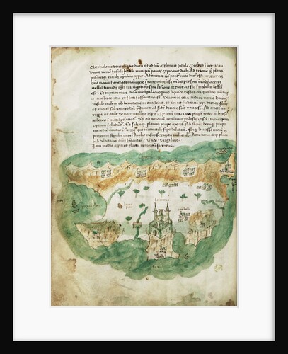 Chart of Zakinthos by Cristoforo Buondelmonti