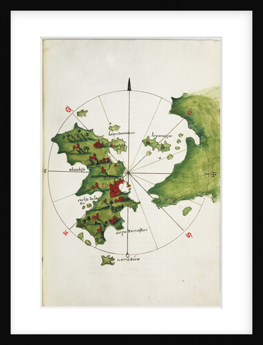Khios and adjacent mainland by Bartolommeo dalli Sonetti