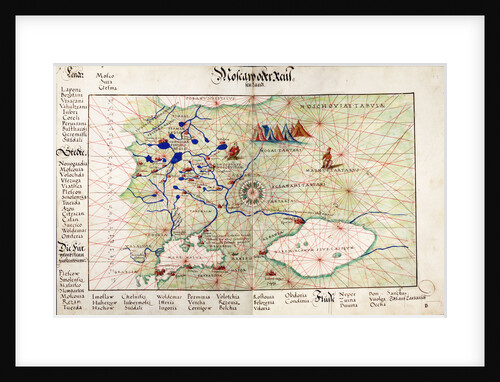 Chart of Moscow and the Black Sea by Johan B. Agnese