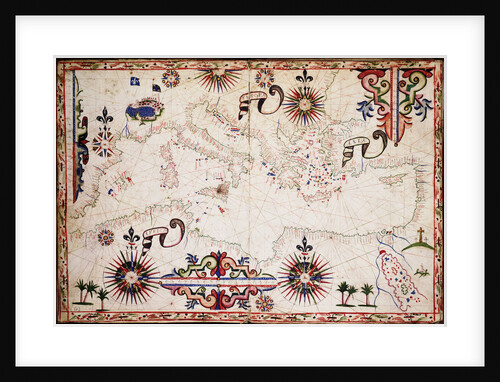 Chart of Mediterranean, Black and Caspian Seas by unknown