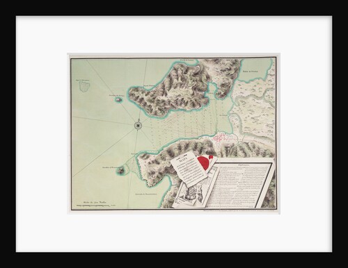Map of the bay and city of S. Phelipe de Portobelo by Luis de Surville