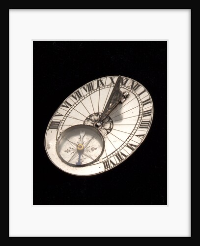 Portable horizontal dial for latitude 48˚ north. by Claude Bonnevie