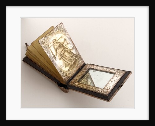 Horizontal dial, vignette of justice with mirror by unknown
