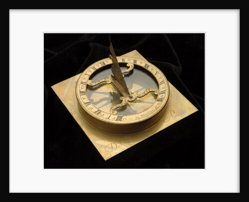 Portable horizontal dial for latitude 49 27' north by Claude Delure