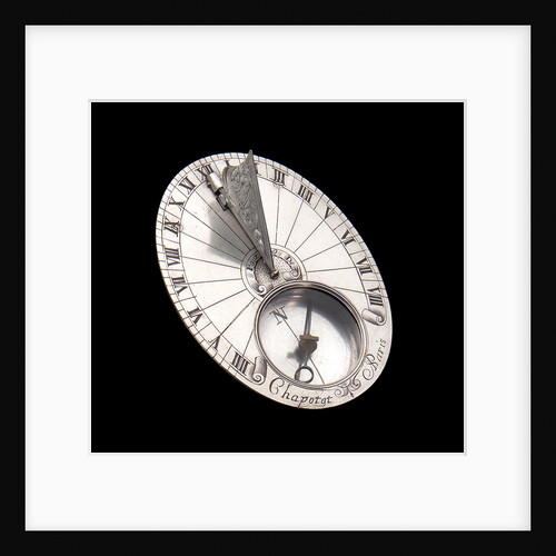 Portable horizontal dial for latitude 49˚ by Chapotot