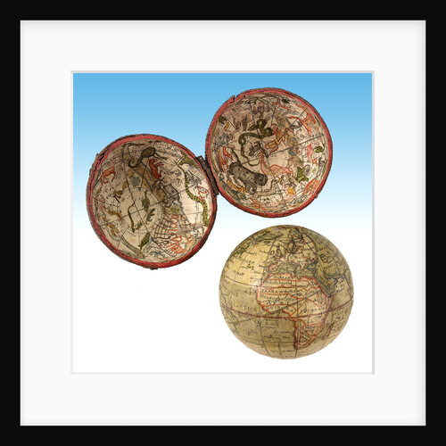 Terrestrial and celestial pocket globe by Richard Cushee