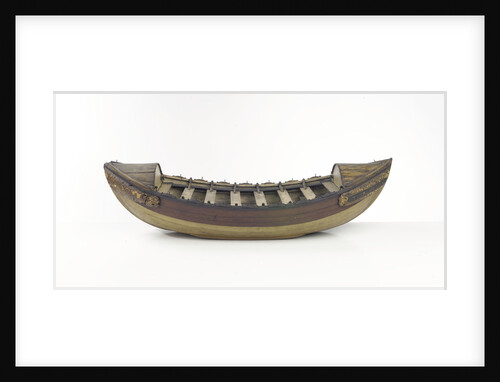Full hull model, lifeboat, broadside by unknown