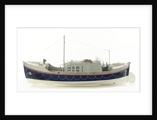 Full hull model, Oakley Mark II self-righting lifeboat, port broadside by unknown
