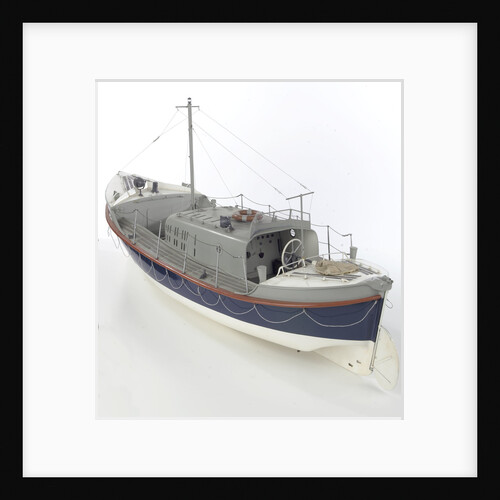 Full hull model, Oakley Mark II self-righting lifeboat, port stern quarter by unknown