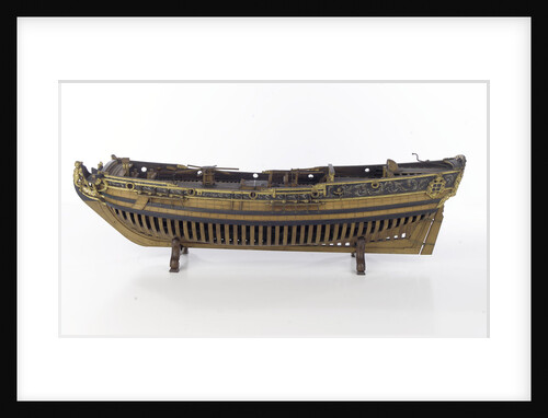 Full hull model, yacht, port broadside by unknown