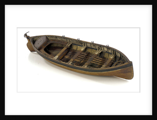 Full hull model, 8-oared whaleboat, starboard by unknown