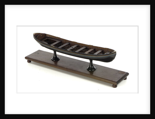 Full hull model, 8 oared whaleboat, starboard by unknown