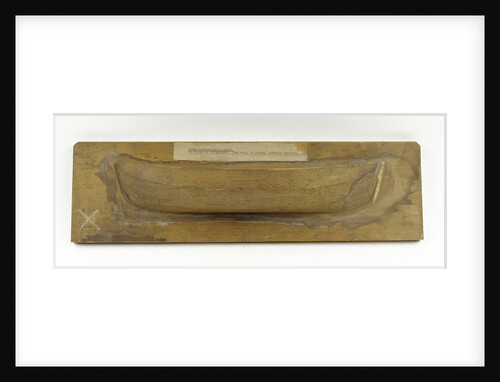 Half block model, multi-chine lifeboat, starboard broadside by unknown