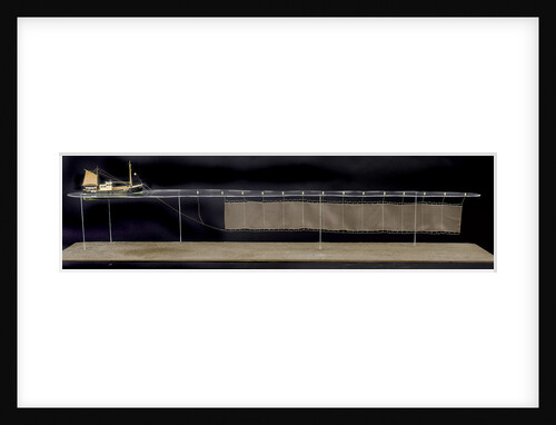 'Accumulator', starboard broadside, scenic model by Kenneth Britten
