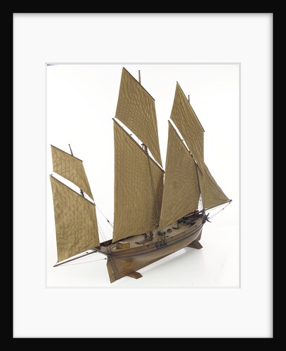 French 8-gun lugger by unknown