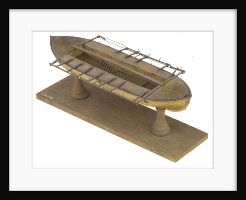Full hull model, 16-oar outrigger lifeboat, port stern quarter deck by Unknown