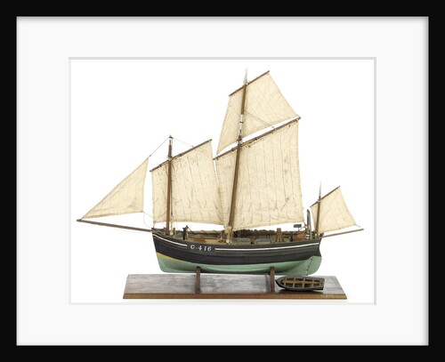 Full hull model, chasse marie, port broadside by unknown