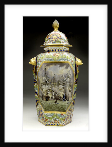 Large hexagonal vase by Chamberlains & Co.