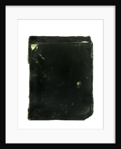 Two pieces of plain glass stuck together with wax by unknown
