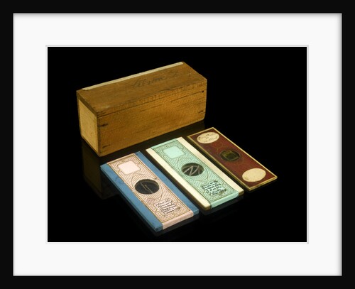 Microscope slide and box by unknown