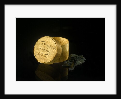 Pill box containing 'Tourmaline plates' by unknown
