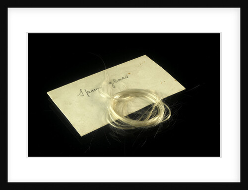 Two skeins of spun glass in an envelope by unknown