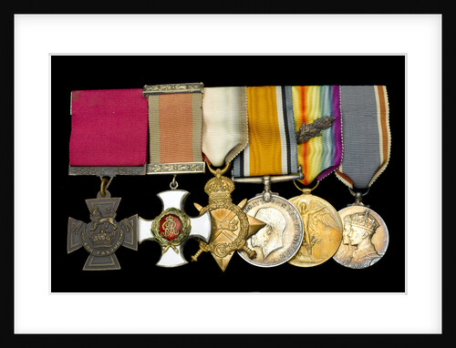 Medals awarded to Rear Admiral Dobson VC DSO (obverse, l to r, MED2102-2107) by Hancocks & Co