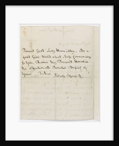 Last letter from Nelson to Horatia, page two by Horatio Nelson